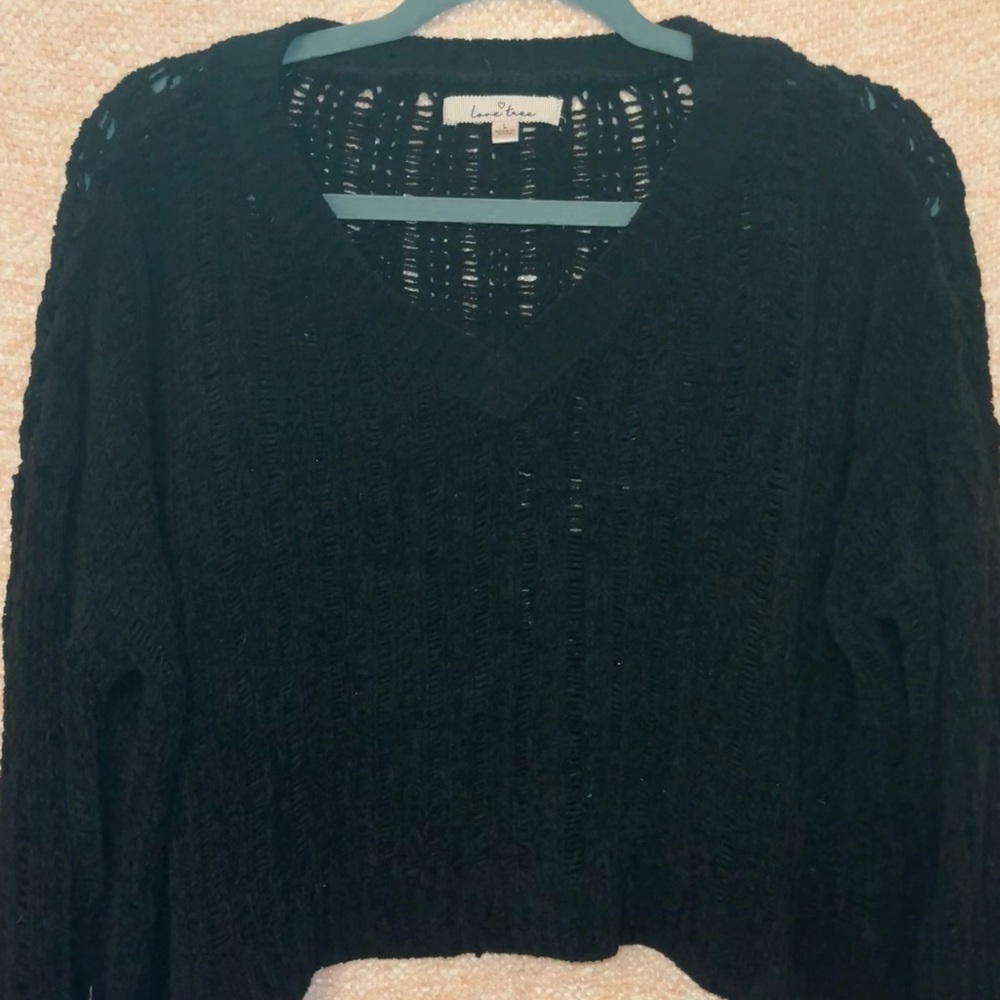 Black super soft knit sweater